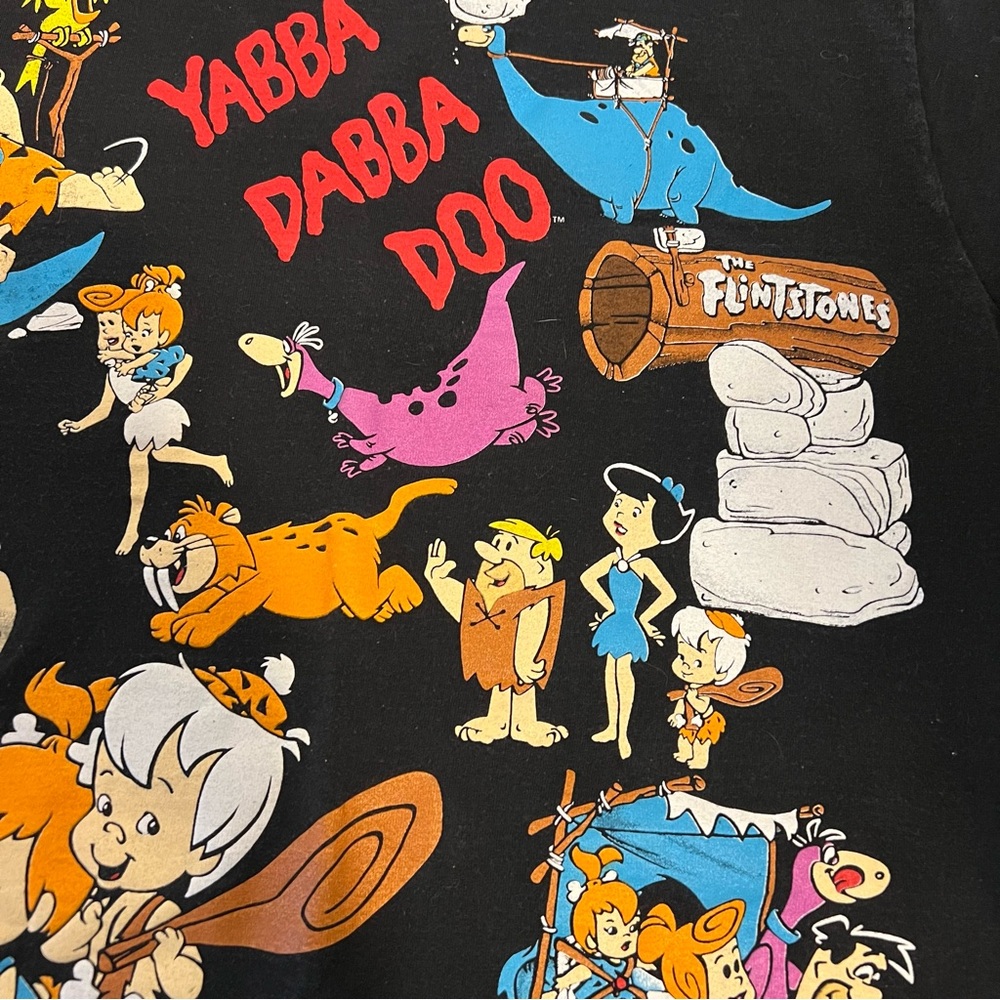 CLOSET CLOSING Flintstones T Shirt Vintage Tultex 1994 90s Front & Back Graphics - Picture 11 of 16